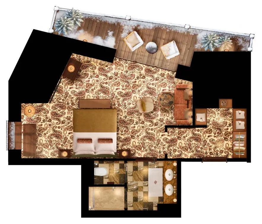 Junior Suite, floor plan
