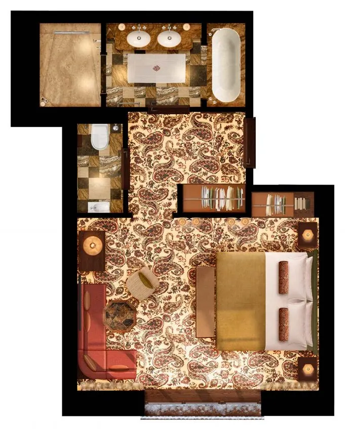 Prestige Room, floor plan